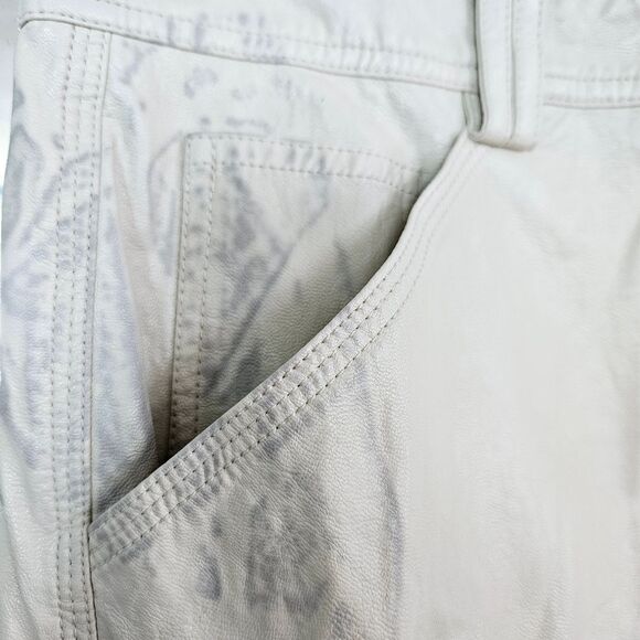 A.L.C. Alden Faux Leather Double Slit High Waist Midi Skirt in Mirage 6 - Flawed - Picture 10 of 11